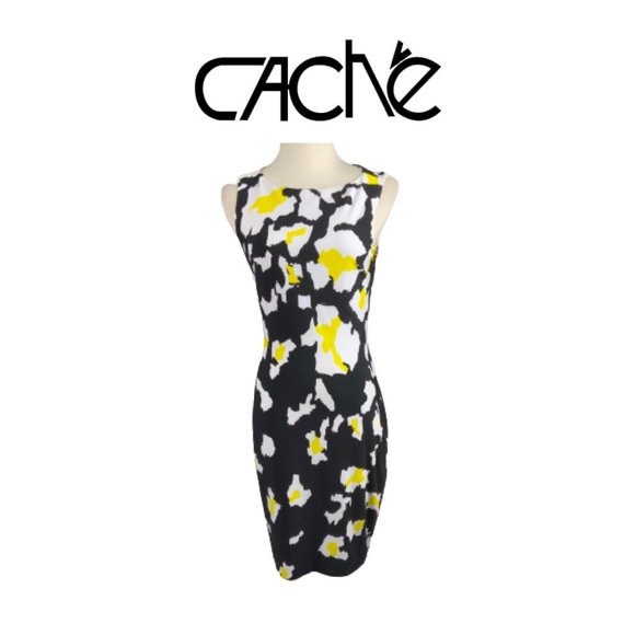 Cache Dresses & Skirts - Cache Black & Yellow Dress. Sz 4